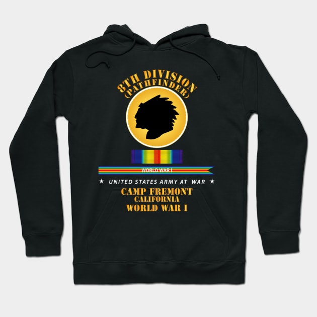 8th Infantry Division - Pathfinder  w WWI SVC - Streamer Hoodie by twix123844